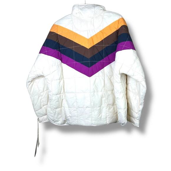 FP Movement x Hatch NWT Ivory Chevron Combo Printed Maternity Puffer Jacket - Picture 7 of 10